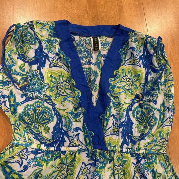 Lauren Ralph Lauren Cotton Swim Cover Up Women's M Tropical Beach Resort wear - Picture 1 of 6
